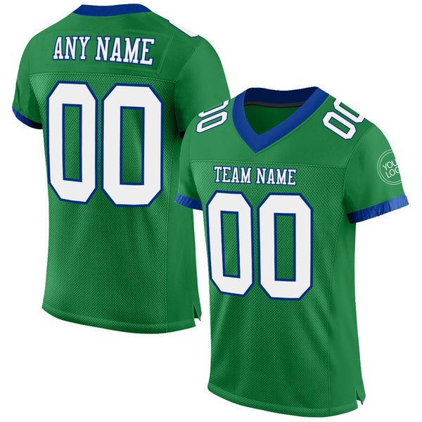 Custom White Kelly Green-Hot Pink Mesh Authentic Football Jersey Sale –  UKSN INC