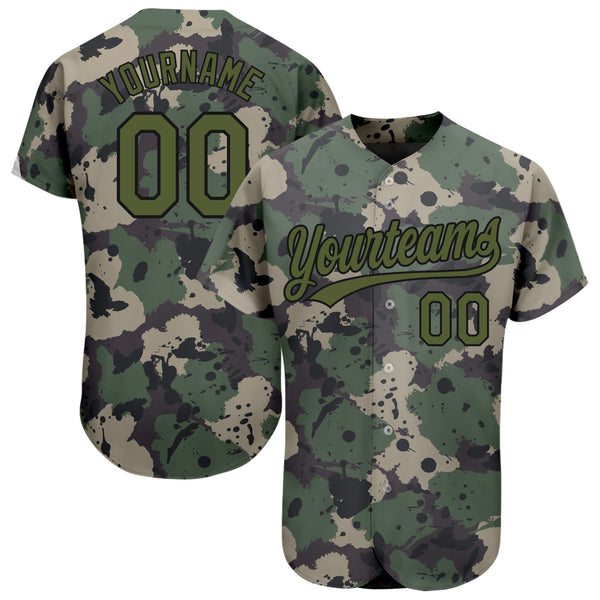 Custom Camo Purple-Neon Green Authentic Salute To Service Baseball