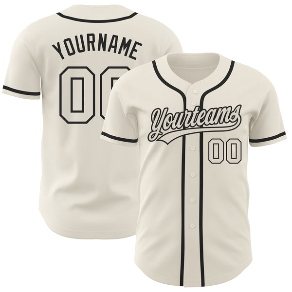 Custom Cream Cream-Black Authentic Baseball Jersey Sale – UKSN INC