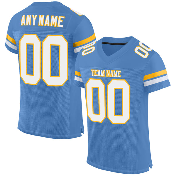 Custom White Red-Gold Mesh Authentic Football Jersey Sale – UKSN INC