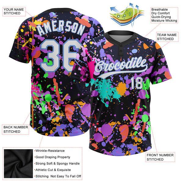 Custom Cream Light Blue Black-Pink Two-Button Unisex Softball Jersey Sale –  UKSN INC