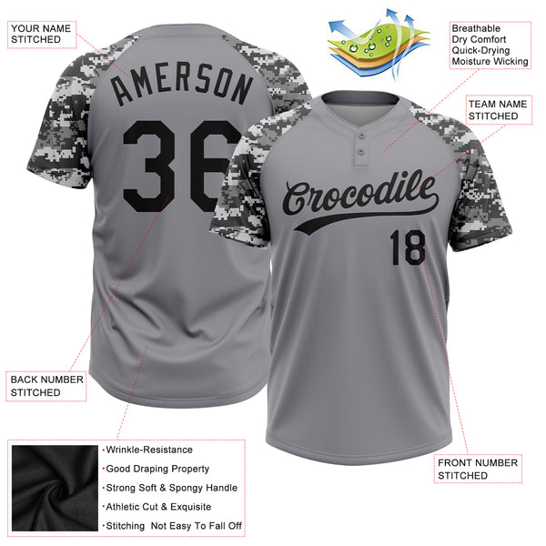 Custom Pink White 3D Pattern Two-Button Unisex Softball Jersey