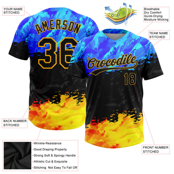  Crimson Black Gold Baseball Softball Jersey Shirt