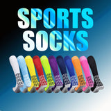 Grip Soccer Socks Anti Slip Non Slip Cushion Over-the-Calf Athletic Socks for Football Sports