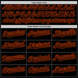 Custom Black Orange Line Authentic Baseball Jersey