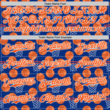 Custom Royal Orange-White Comic Doodle Ballgame 3D Pattern Design Authentic Baseball Jersey