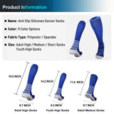 Anti Slip Silicones Grip Cushioned Soccer Socks