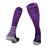 Grip Soccer Socks Anti Slip Non Slip Cushion Over-the-Calf Athletic Socks for Football Sports