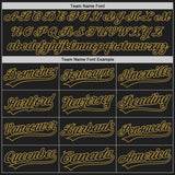 Custom Black Old Gold Pinstripe Light Blue Authentic Baseball Jersey