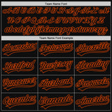 Custom Black Orange Authentic Throwback Baseball Jersey