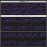 Custom Black Purple Authentic Baseball Jersey