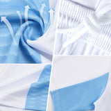 Custom Aqua Black Diagonal Lines Sublimation Soccer Uniform Jersey