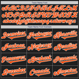 Custom Black Orange-White Authentic Two Tone Baseball Jersey