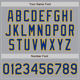 Custom Gray Royal-Gold Authentic Two Tone Baseball Jersey