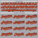 Custom Gray Orange-Navy Authentic Two Tone Baseball Jersey