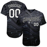 Custom 3D Pattern Design Abstract Liquid Marbling Fluid Art Authentic Baseball Jersey