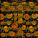 Custom 3D Pattern Halloween Pumpkins Bats Stars Authentic Baseball Jersey