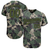 Custom Camo Light Blue-Pink Authentic Salute To Service Baseball Jersey