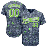 Custom Black Black-Neon Green Authentic Baseball Jersey Discount