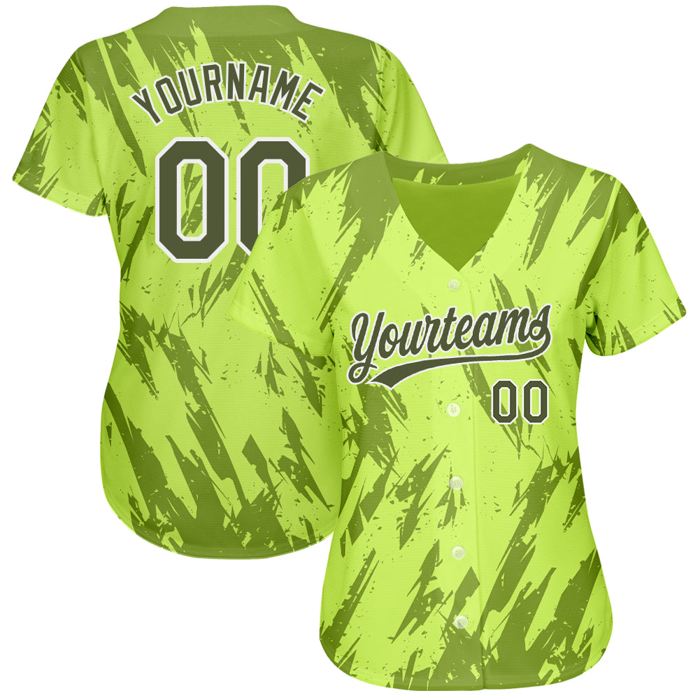 Neon Green Baseball Jersey Design