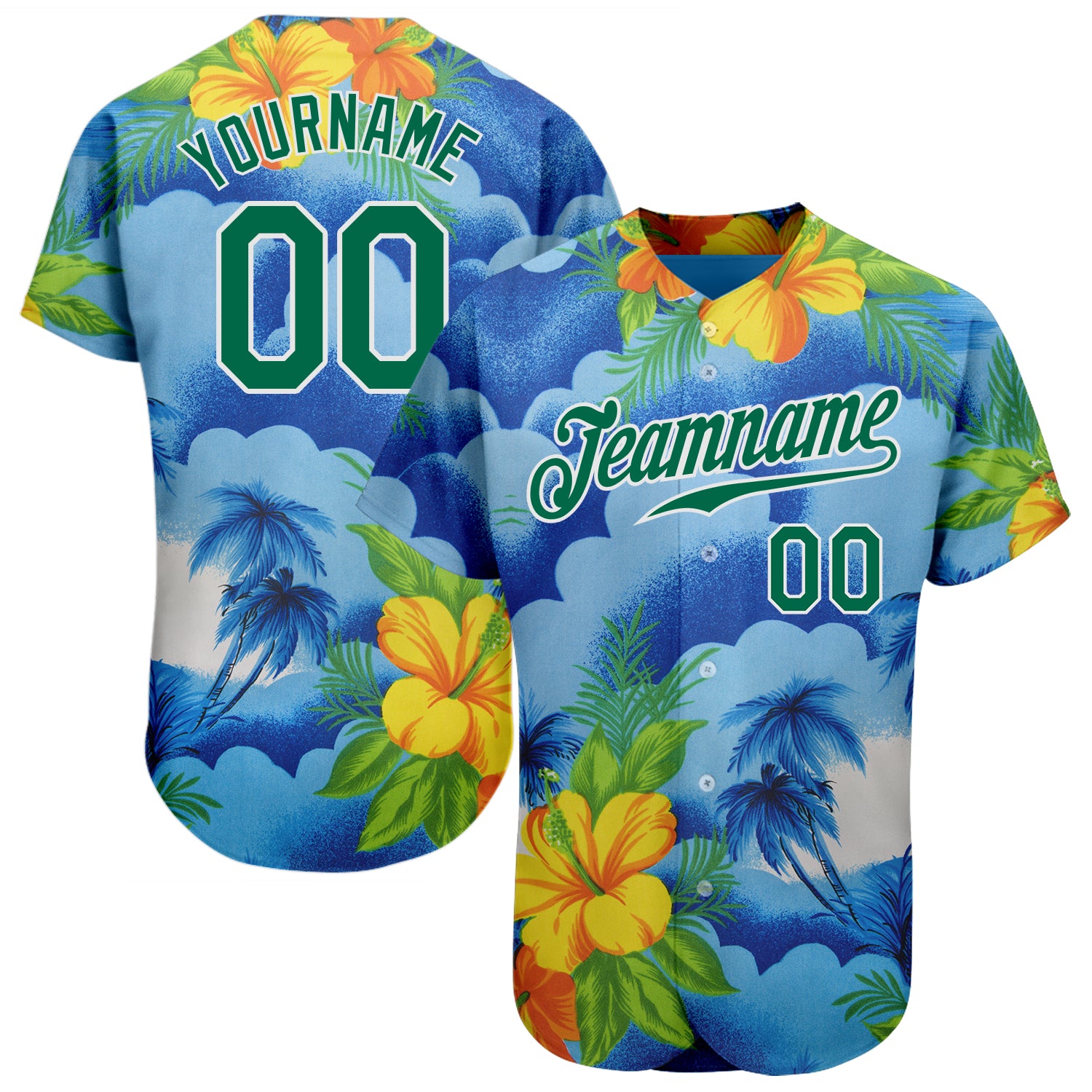 Custom 3D Pattern Design Flamingo Authentic Baseball Jersey Discount