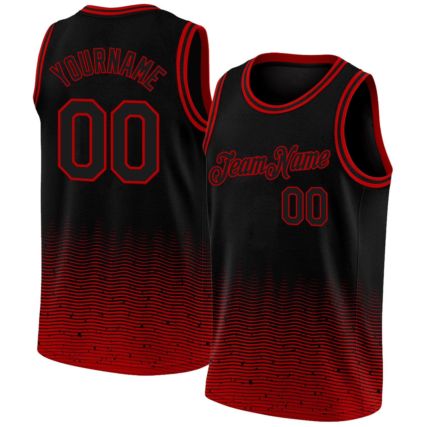 Custom Black Red Fade Fashion Authentic City Edition Basketball Jersey Sale  – UKSN INC