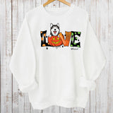 Love Halloween Dog Sweatshirt- Photo Personalized Pullover Sweatshirt, Gift For Dog Lovers