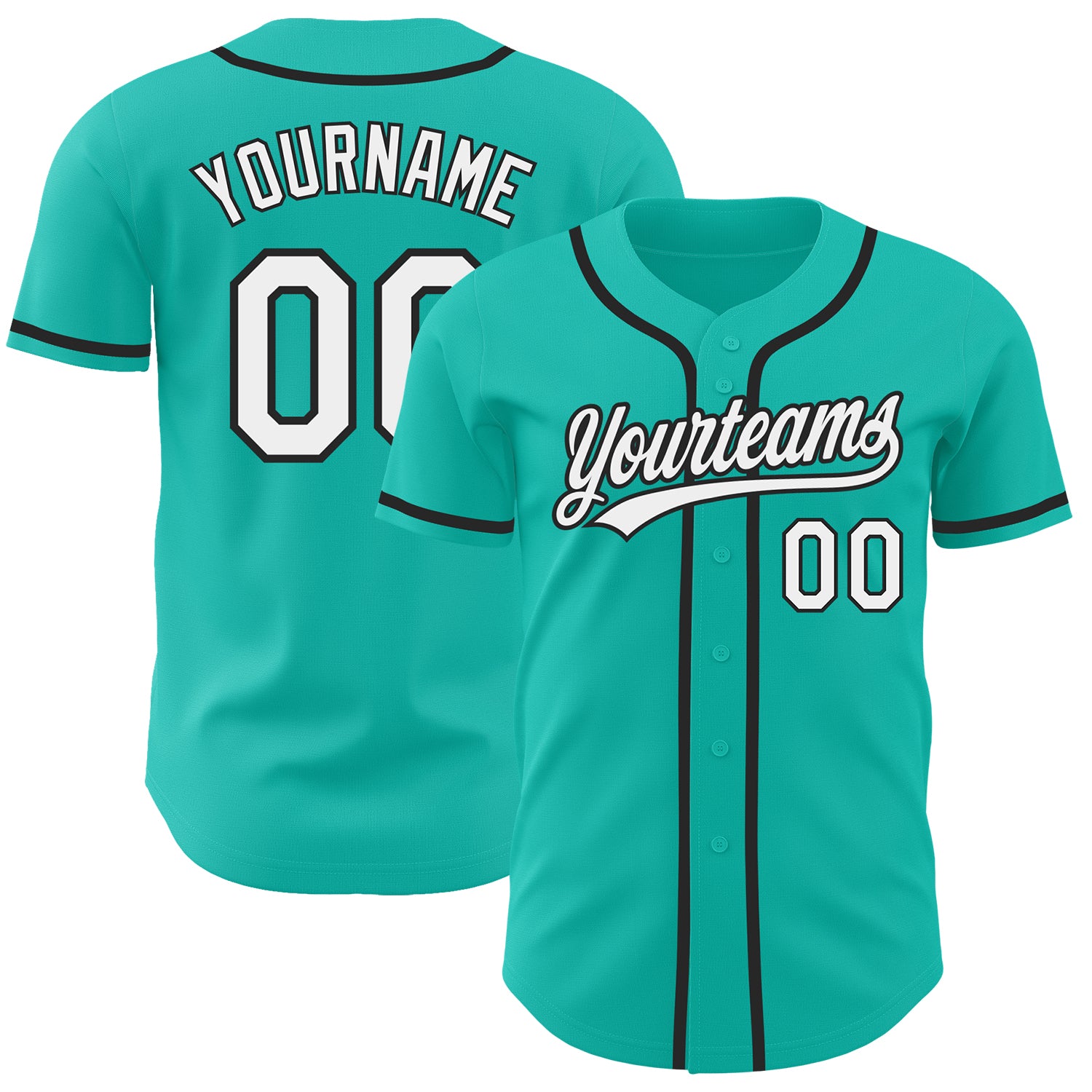 Custom Green White-Red Authentic Baseball Jersey