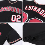 Custom Black Crimson-City Cream  Baseball Jersey