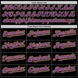 Custom Black Purple-Old Gold 3 Colors Arm Shapes Authentic Baseball Jersey