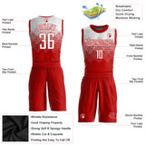 Custom Red Red-Black Round Neck Sublimation Basketball Suit Jersey Discount