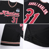 Custom Black Crimson-City Cream Authentic Baseball Jersey