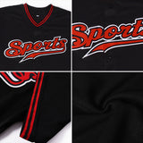 Custom Black Crimson Authentic Baseball Jersey