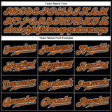 Custom Black Texas Orange-White Authentic Baseball Jersey