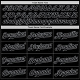 Custom Black Gray Pinstripe Black-Gray Authentic Baseball Jersey