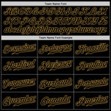 Custom Black Old Gold Pinstripe Red-Old Gold Authentic Baseball Jersey