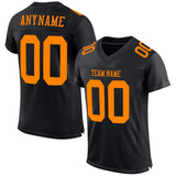 Custom Black Bay Orange Mesh Authentic Football Jersey