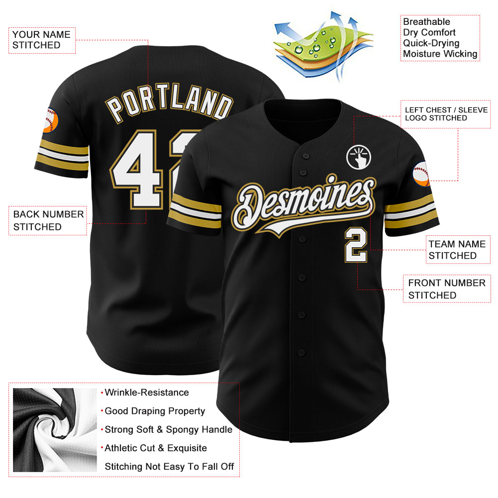 Black and gold mlb jersey online