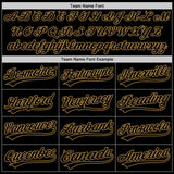 Custom Black Old Gold Authentic Throwback Baseball Jersey