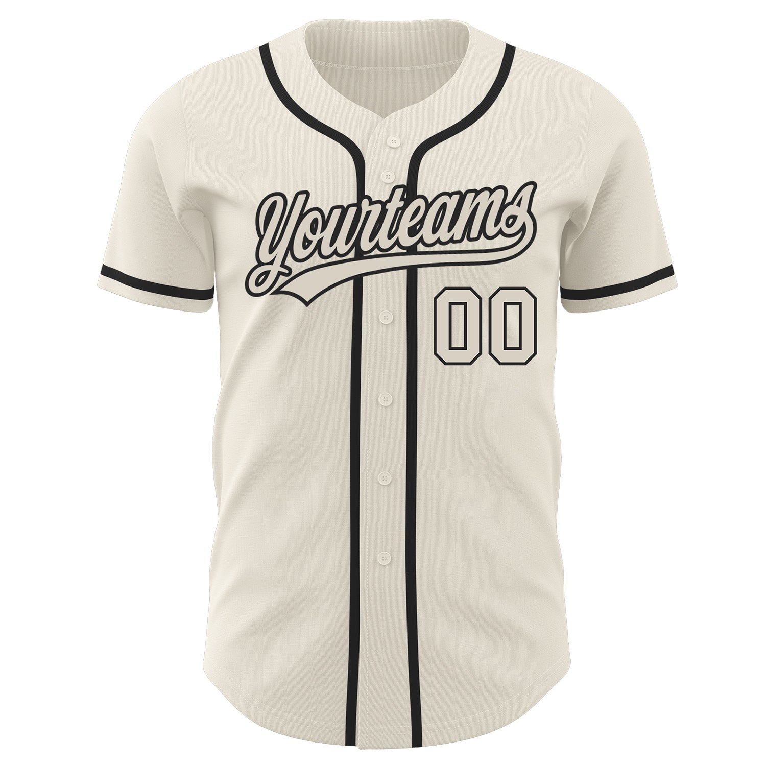 Custom Cream Cream-Black Authentic Baseball Jersey Sale – UKSN INC