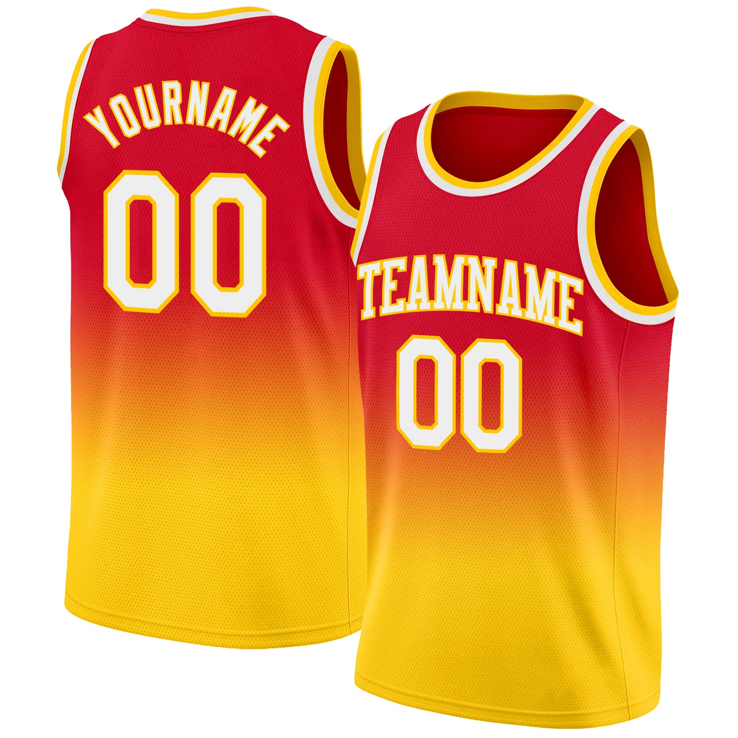 Custom Red White-Gold Authentic Fade Fashion Basketball Jersey Sale – UKSN  INC