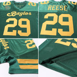 Custom Green Gold Mesh Authentic Football Jersey