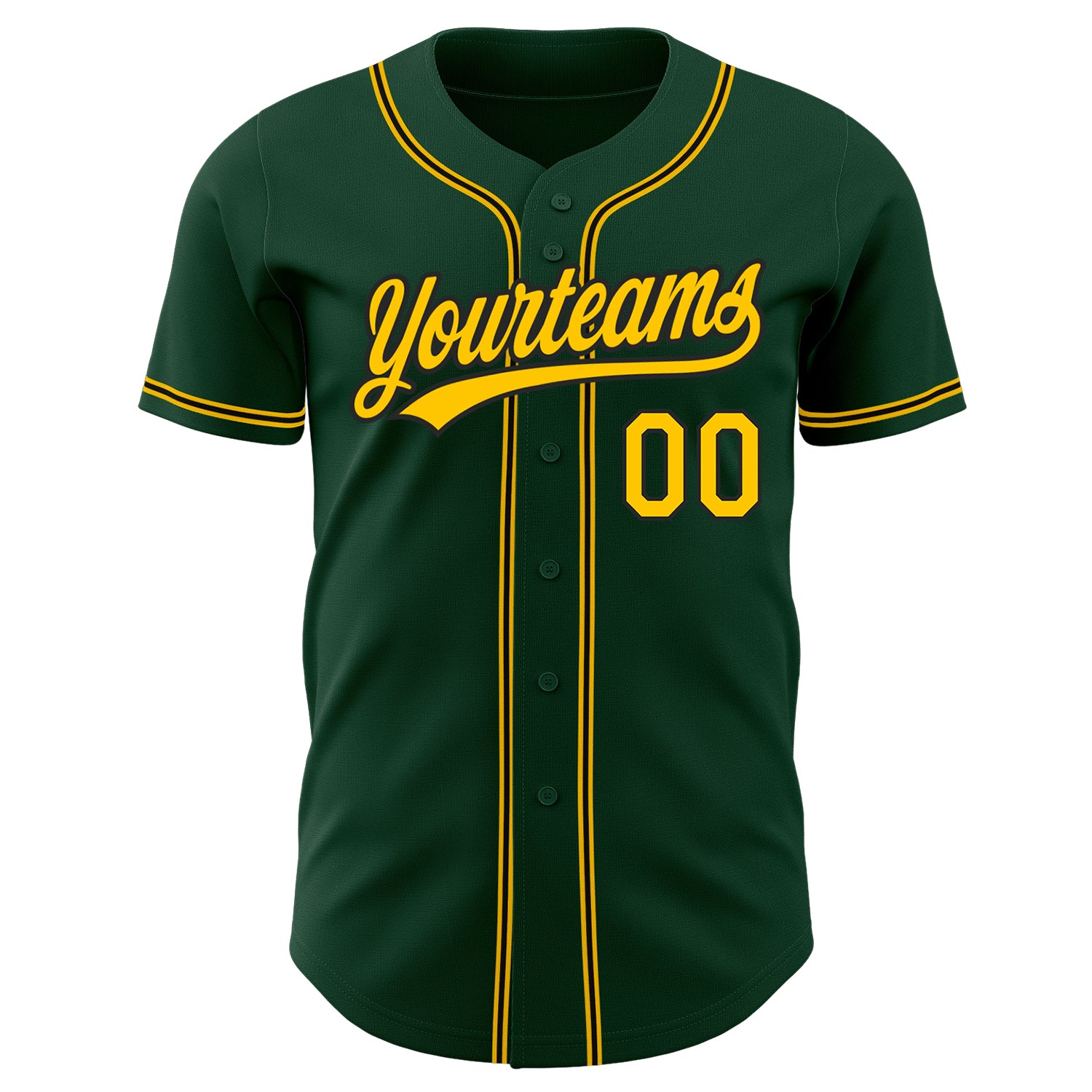 Custom Green White-Gold Authentic Baseball Jersey  Custom baseball jersey, Baseball  jerseys, Jersey