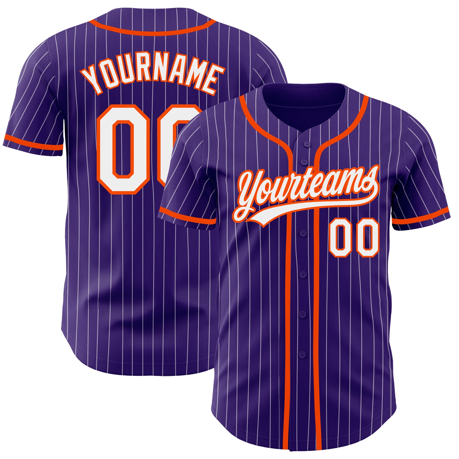 Custom Orange Purple-White Authentic Baseball Jersey Sale – UKSN INC