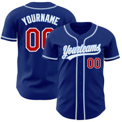 Custom Red Light Blue-White Authentic Baseball Jersey Discount