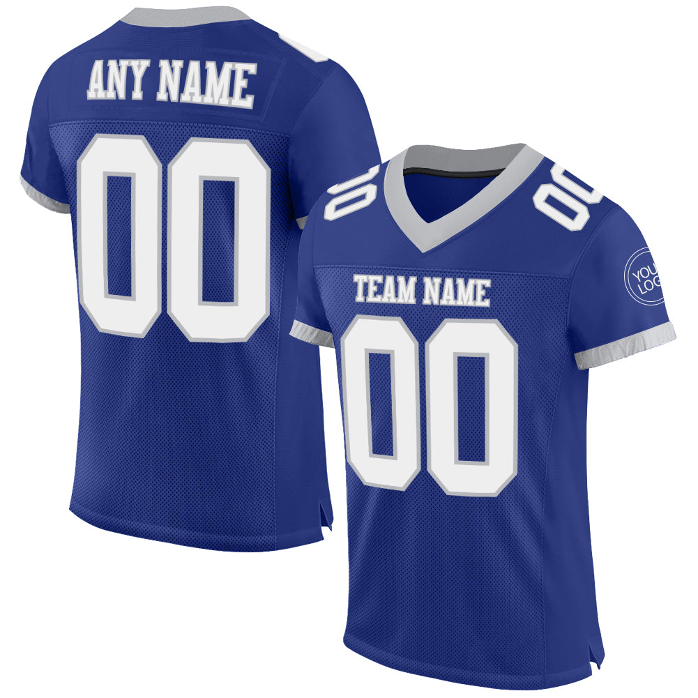 Custom White Red-Gold Mesh Authentic Football Jersey Sale – UKSN INC