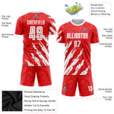 Custom Red White Sublimation Soccer Uniform Jersey