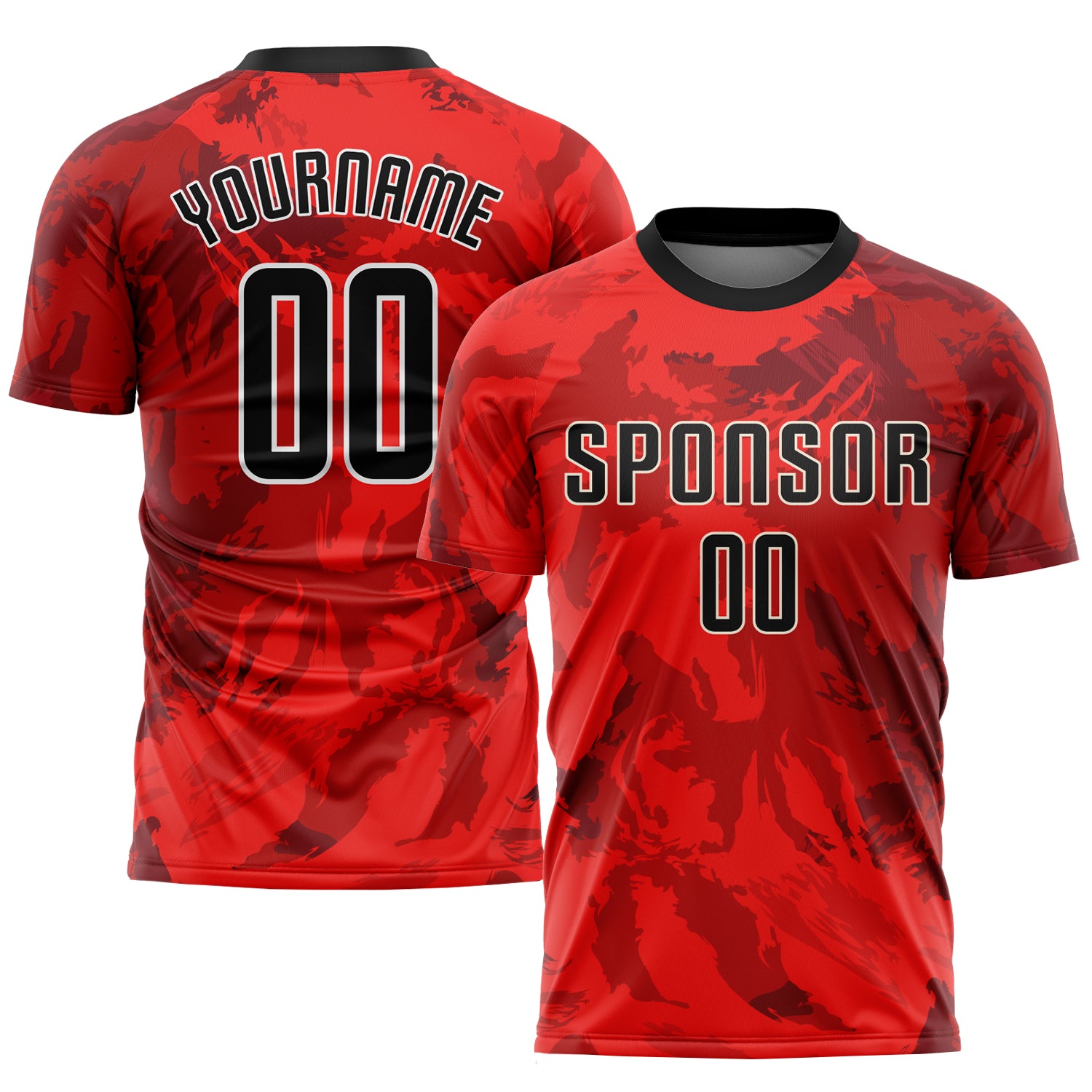 Custom White Red-Black Sublimation Soccer Uniform Jersey Discount