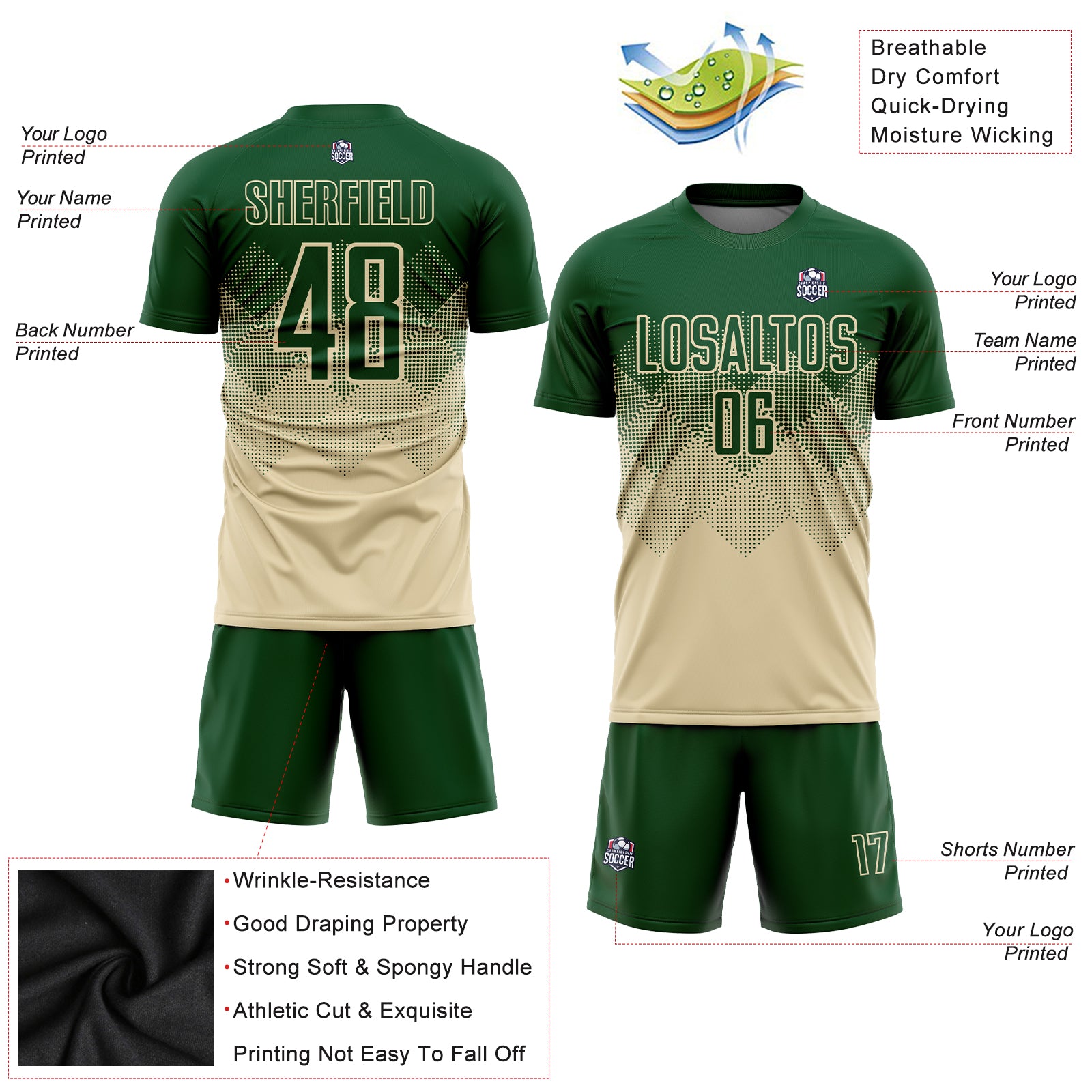 Custom Red Green-White Sublimation Soccer Uniform Jersey Sale – UKSN INC