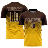 Cheap Custom Brown Cream-Camo Sublimation Soccer Uniform Jersey